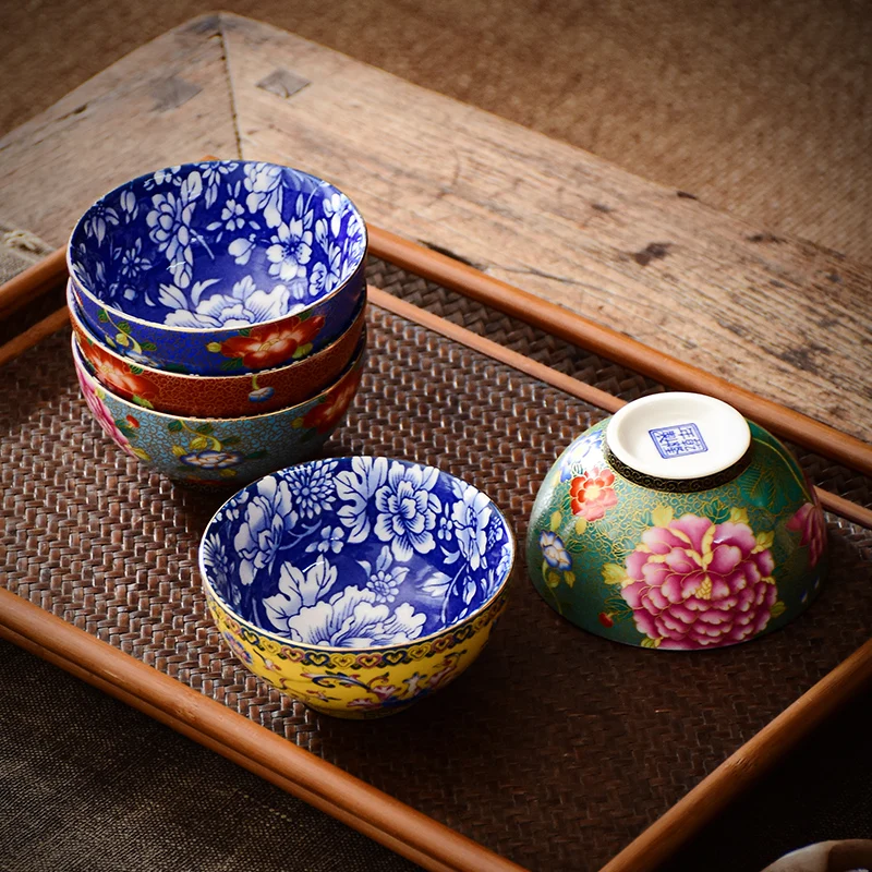 

Эмалированная чайная чашка, одинарная чайная чашка с рисунком, окрашенная сине-белая керамическая чашка Wanhua Master