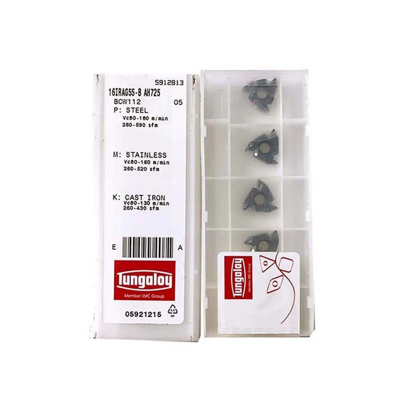5pcs Tungaloy 100% Original 16IRG60 16IRAG60 16IRAG55 16IR14UN 16IR14PT 16IR11W CNC Lathe Machine Treading Turning Toos Insert