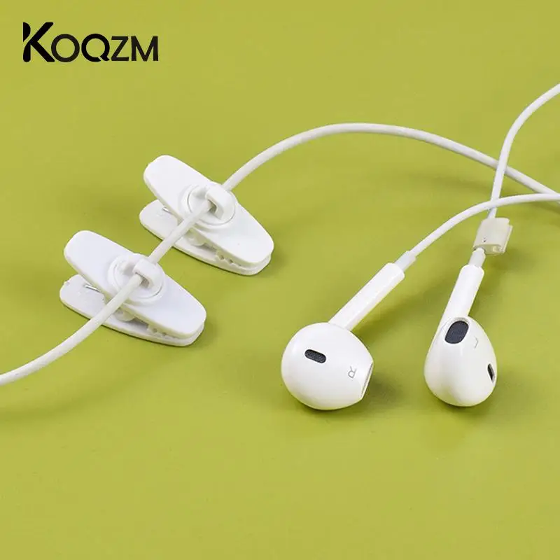 

10 Pcs Earphone Cable Wire Clip Cord Collar Plastic Nip Clamp Organization Holder Headset Audio Line Protable For MP3 Phone