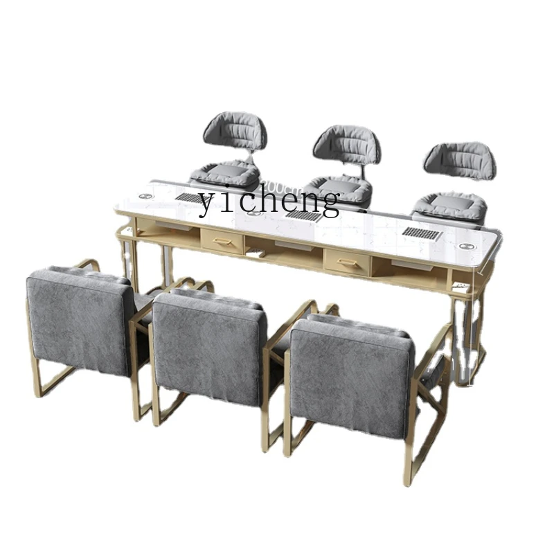 

XL High-Power Three-Generation Vacuum Cleaner Manicure Table and Chair Set Marble Manicure