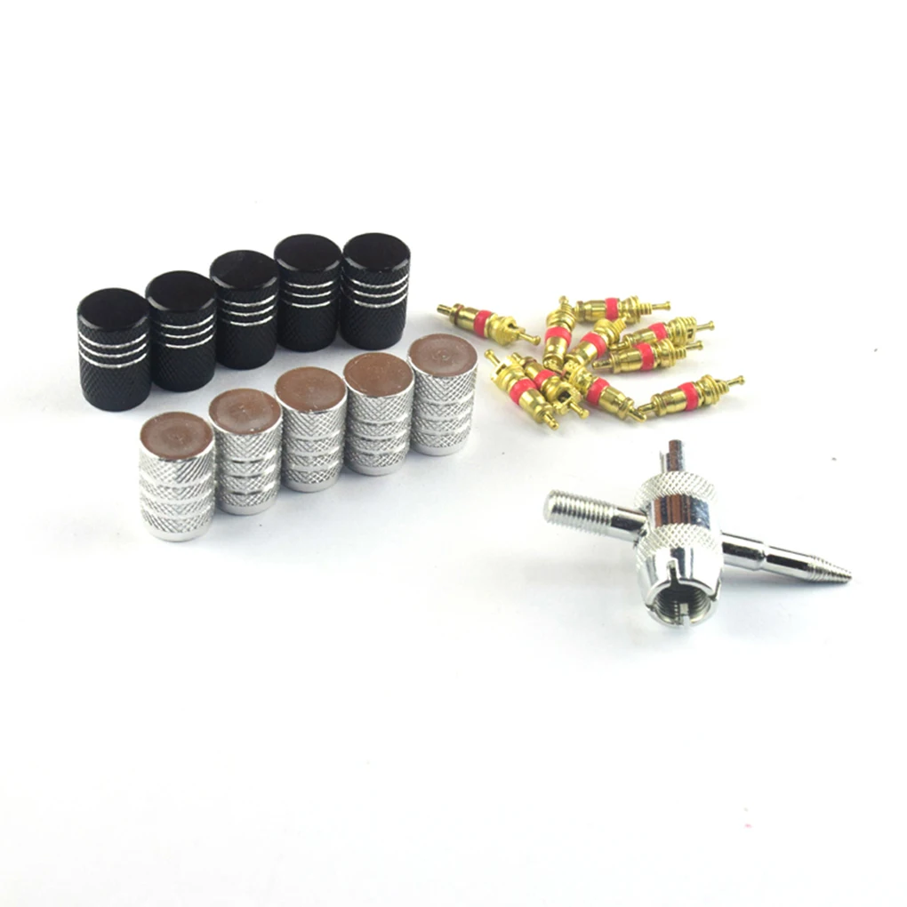 

Сердечник клапана из нержавеющей стали, водонепроницаемые колпачки для стержней колеса, защитная отвертка для шин 4 в 1, инструмент для монт...