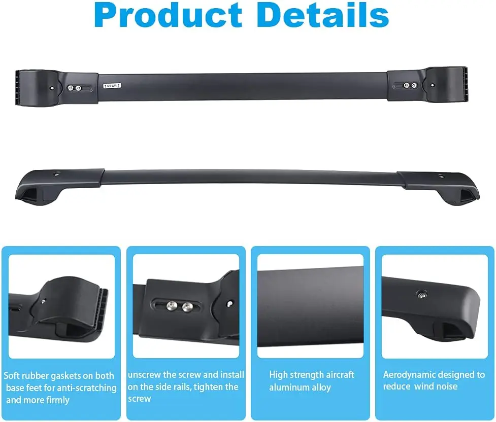 Автомобильный багажник на крышу 2 шт. алюминиевая крыша для внедорожника