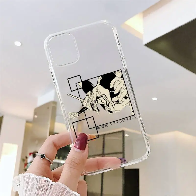 neon genesis evangelion anime phone case for xiaomi redmi poco x3 f3 m3 m4 x4 note 8 9 10 11t 11 pro transparent coque cover free global shipping