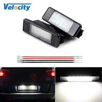 1pair applicable for peugeot citroen special led license plate lamp power 1 68w current 0 14a color temperature 6500k