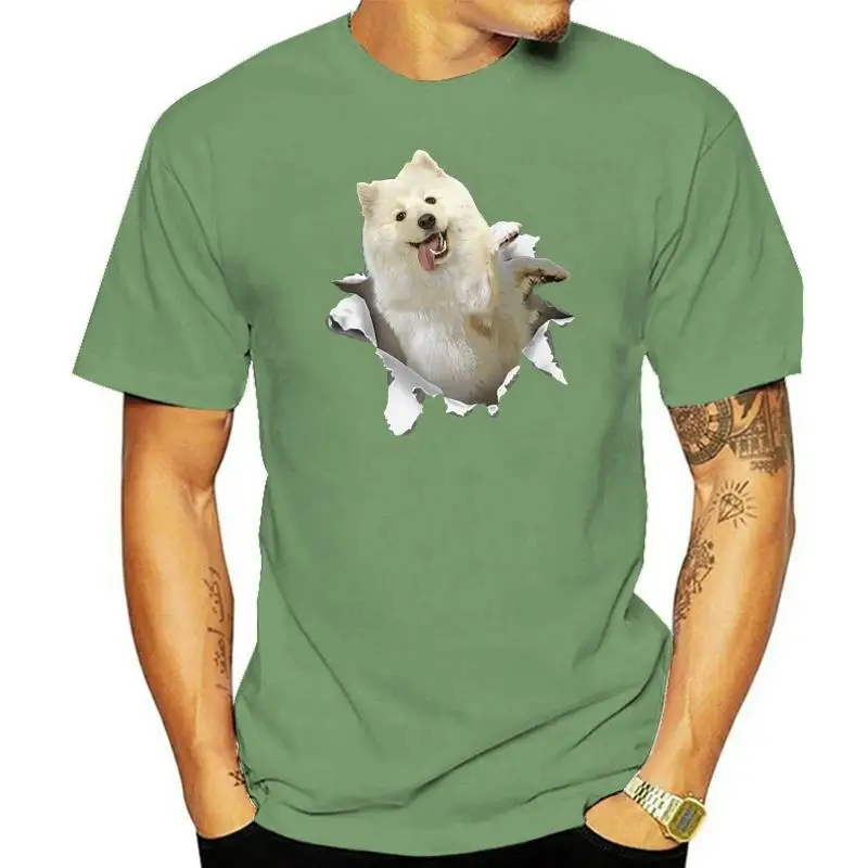 Men T Shirt Samoyed Torn Women T-Shirt