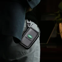 leather car key wallet auto keychain key holder bag storage case accessories for land rover range evoque defender discovery svr