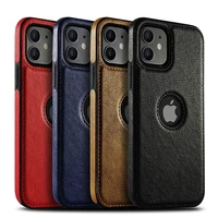cell phone case high quality pu leather mobile phones cases for iphone 11 12 pro max x xr 6 7 8 plus black business cover