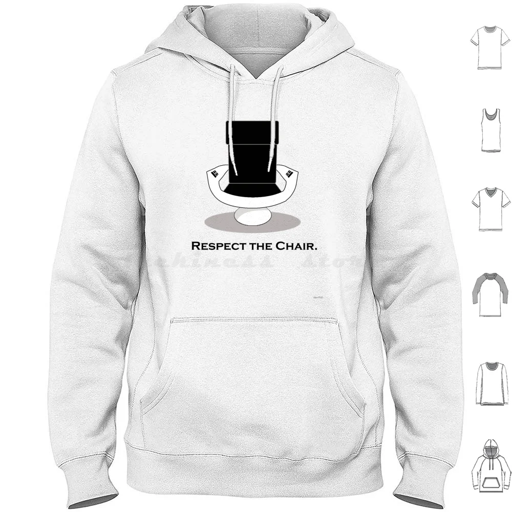 

Respect The Chair Hoodie cotton Long Sleeve Star Captain Chair Enterprise Black White Grey Gray Respect Kirk Pike