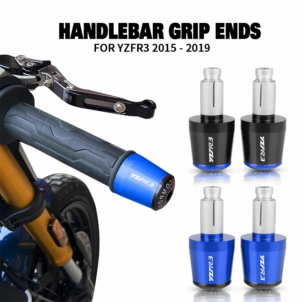 

For YAMAHA YZFR3 YZF-R3 YZF R3 2015 2016 2017 2018 7/8" 22mm CNC Aluminum Motorcycle Handlebar Bar Bike Grip Ends Weights Plug