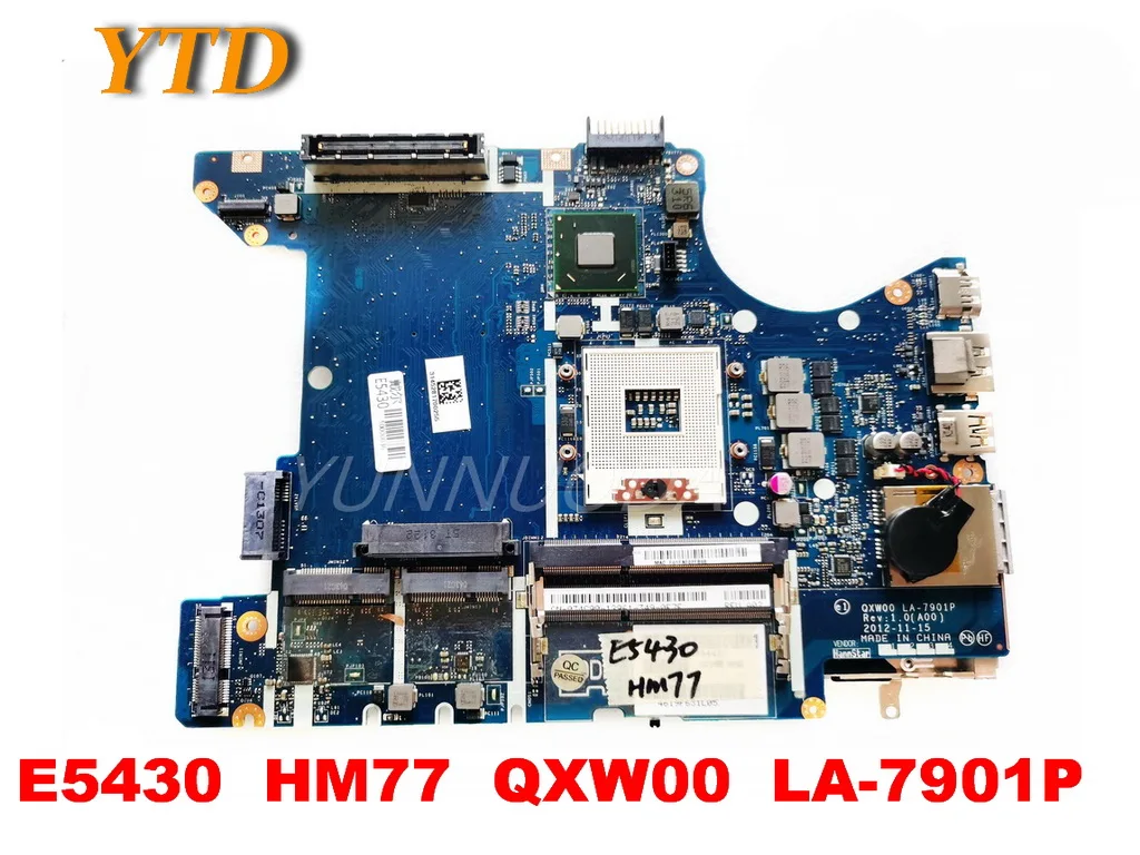 Original for DELL E5430 laptop  motherboard E5430  HM77  QXW00  LA-7901P tested good free shipping