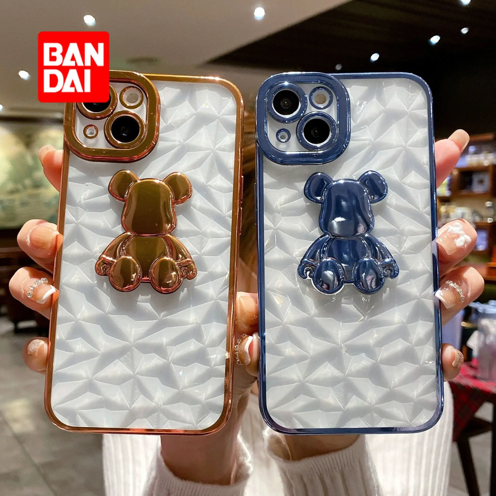 

Bandai Disney Luxury Phone Case For iPhone 13 12 11 Pro Max X Xs Max Xr 7 8 Puls Electroplate Clear Cover Cartoon Trend Fundas