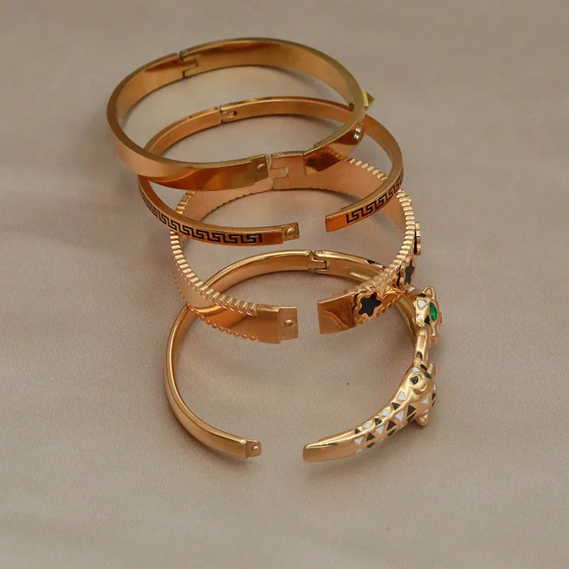 Женский браслет из нержавеющей стали в стиле панк