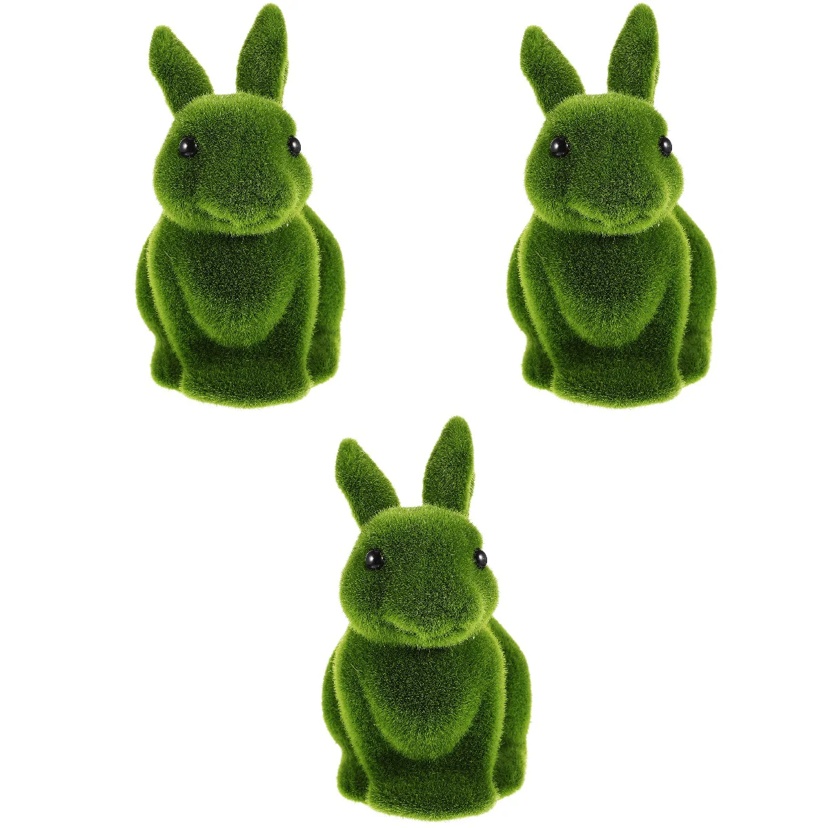 3pcs Simulation Flocking Rabbit Outdoor Indoor Decorative Landscape Ornament
