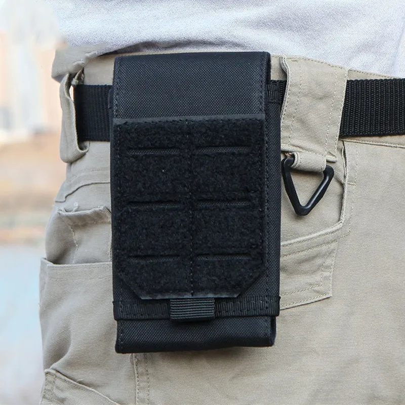 Фото Тактическая многофункциональная сумка для телефона с системой MOLLE, поясная сумка для походов, путешествий, повседневного использования и спорта №2