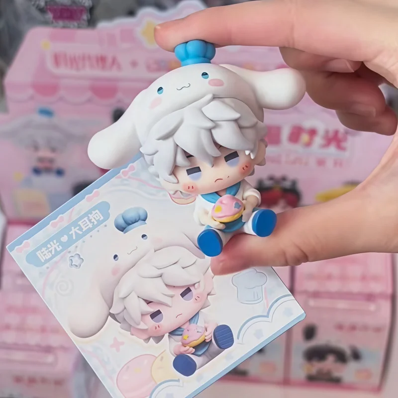 Фото Набор мини-фигурок Link Click X Sanrio Sweet Moments Series: милые аниме-персонажи, украшения для рабочего стола, модели-игрушки, сюрприз, подарок на день рождения №4