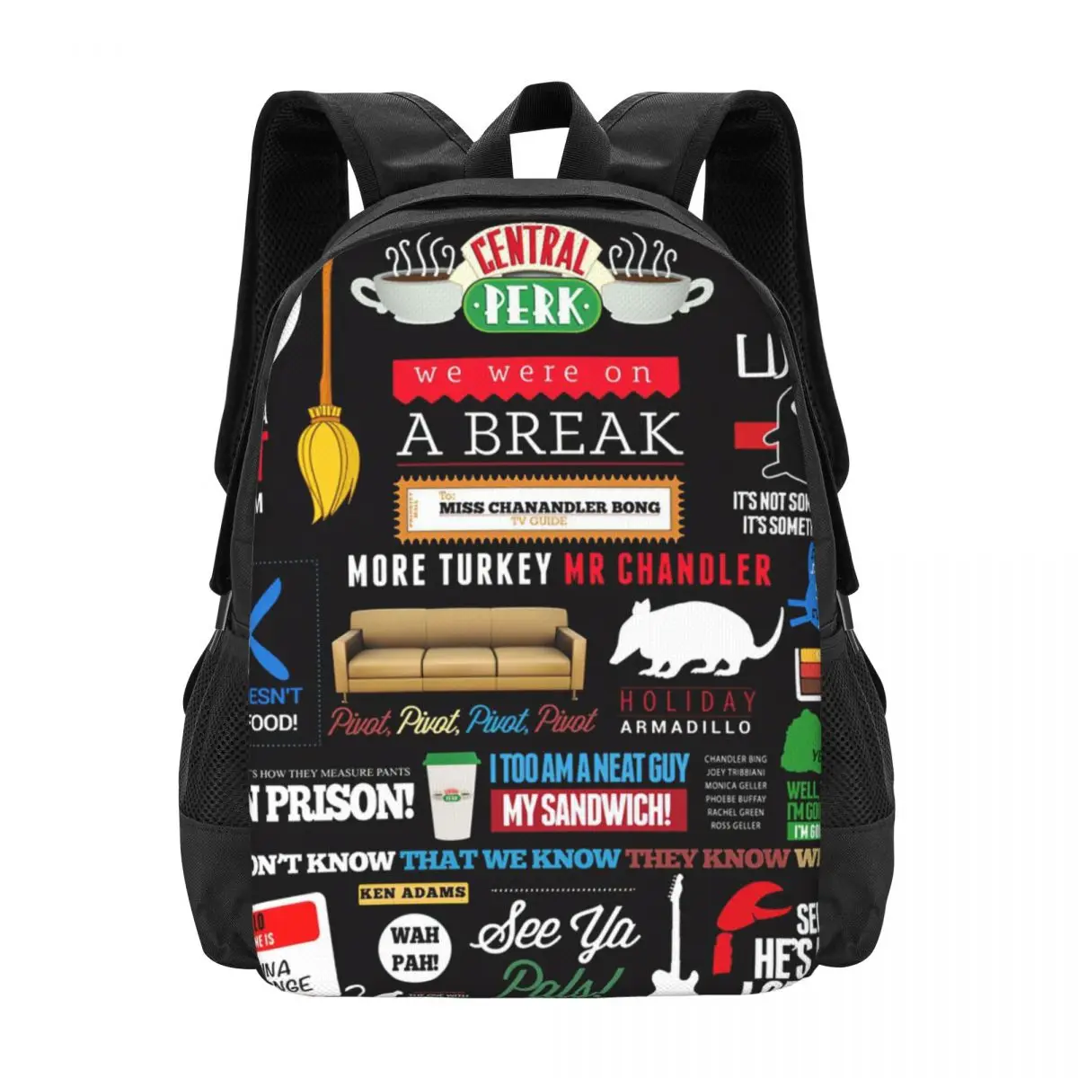 Friends Tv Show Backpack for Girls Boys Travel RucksackBackpacks for Teenage school bag