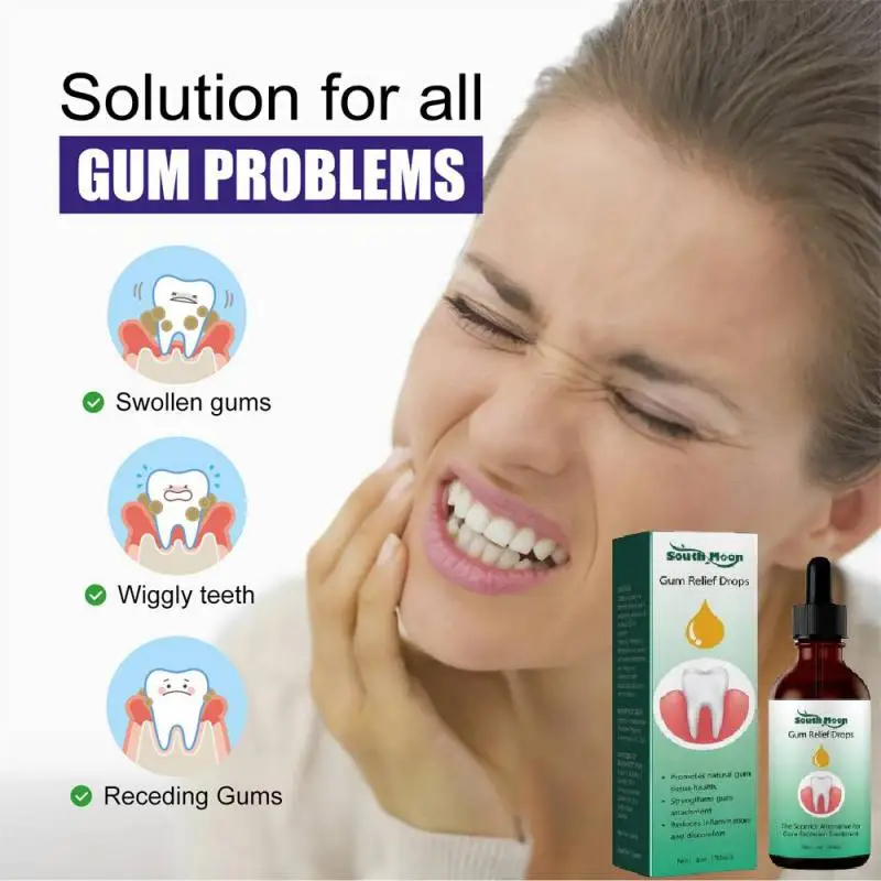 

30ml Tooth Gum Regrowth Drops Relieve Mouth Periodontal Gum Pain Treatment Bad Breat Antibacteria Oral Clean Care Repair Drops