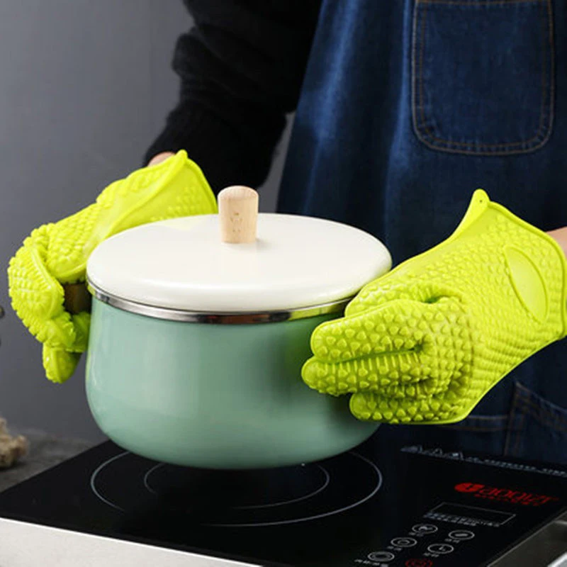 Силиконовые перчатки для кухни гриля духовки термостойкие противоскользящие