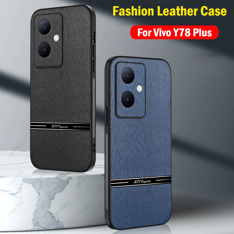 

Fashion Tree Texture Leather Funda for Vivo Y78 Plus Case Cover for Vivo Y78 Plus Y11 Y35 Y73S Y52S Y20 Y70S IQOO Z7 Z7X Case