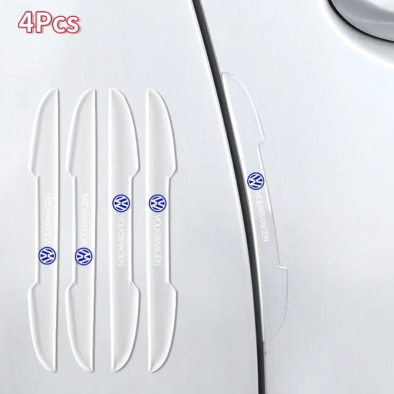 4 шт. прозрачные наклейки на бампер двери автомобиля для VW GTI Polo Golf Passat Tiguan Arteon Touareg
