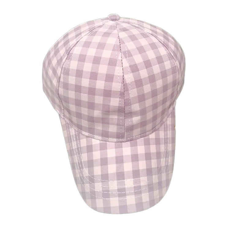 Кепка в клетку для женщин и девушек Классическая Регулируемая от солнца спорта