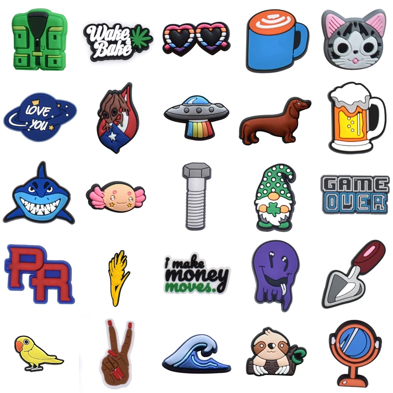 

Girl Shoes Accessories Men Wholesale Bulk Para Pins Women Charm Decorations for Crocs Packs Kids Boy Gifts Shoe Charms Set Jeans