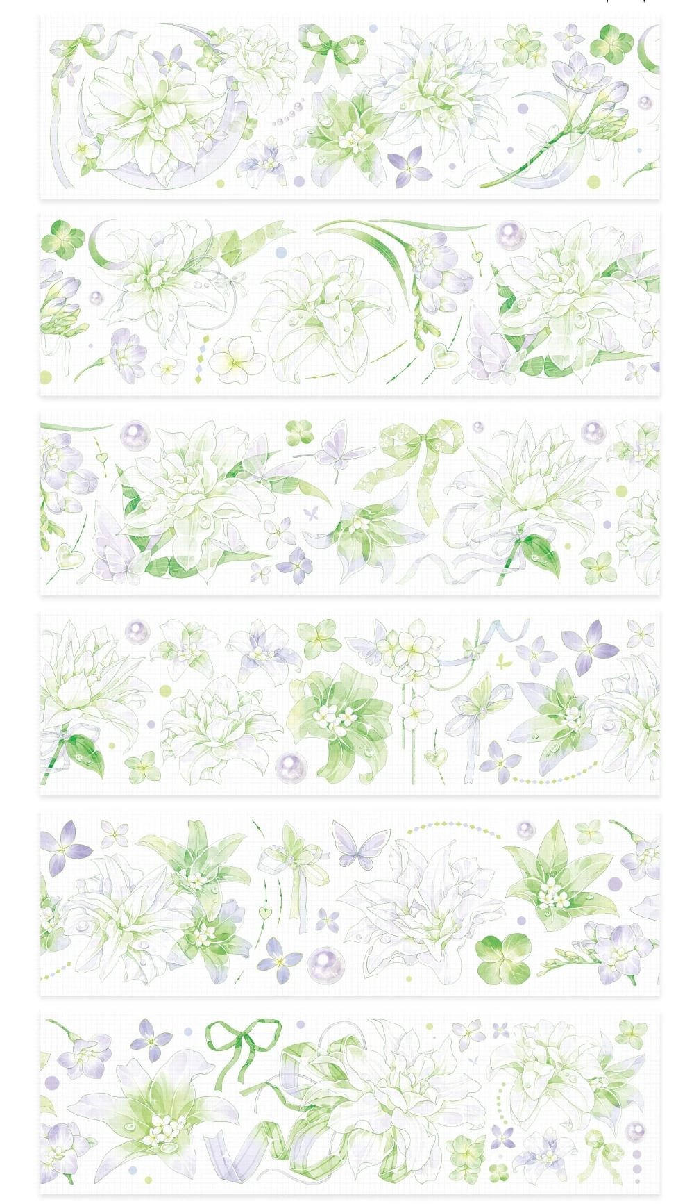 

Прозрачный цветочный офисный скотч Zhaoxi 1005