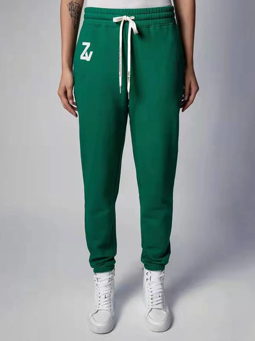 

Drawstring Letter Pants 2022 Spring Autumn Elastic Wasit Luxury Sport Long Pants Casual Trousers Sweatpants Femme Designer