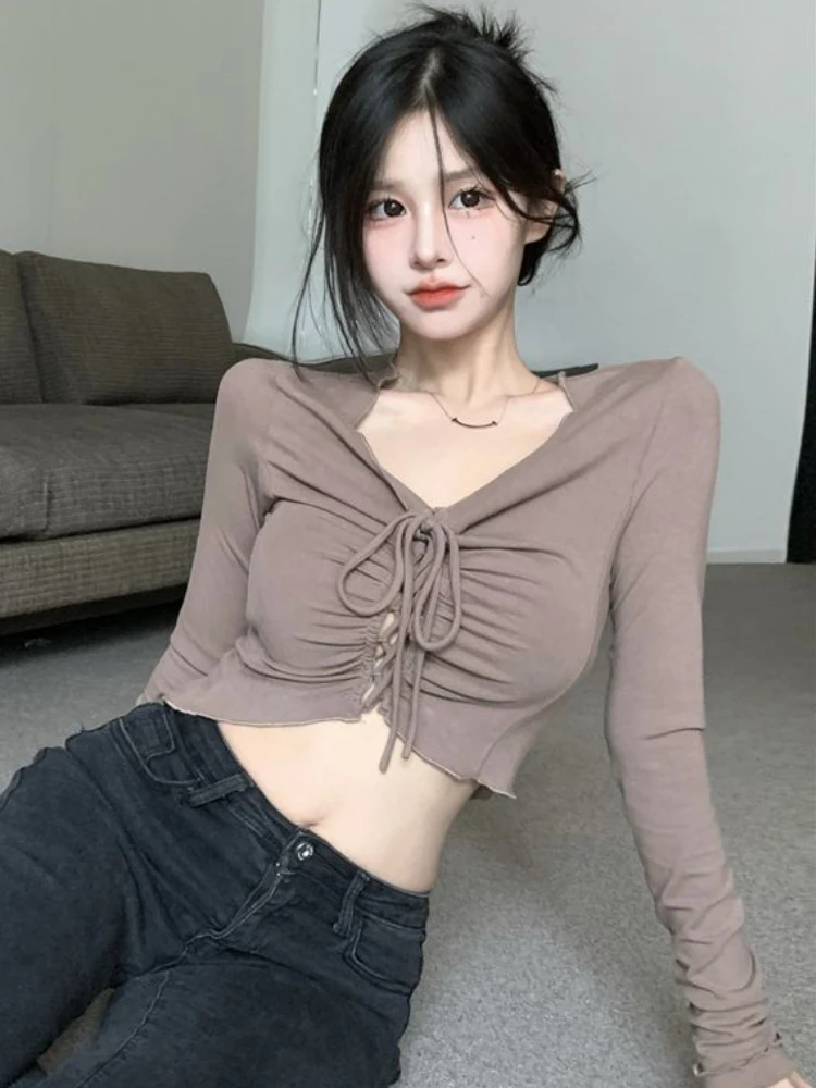 Футболки женские однотонные модные простые универсальные тонкие на каждый день