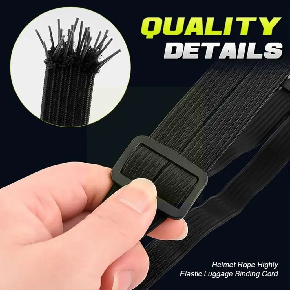 

Helmet Rope Highly Elastic Luggage Binding Cord 2pcs D7r5