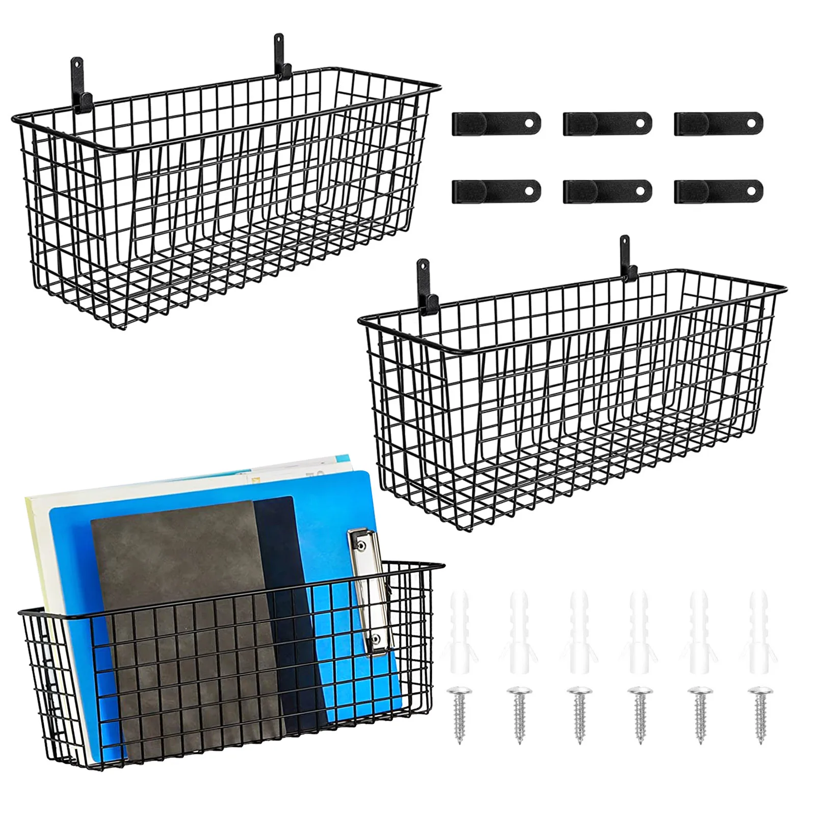 

Wall Basket For Storage Hangings Wire Storage Baskets 3pcs Kitchen Storage Bins Fruit Vegetable And Pantry Organizer Stand