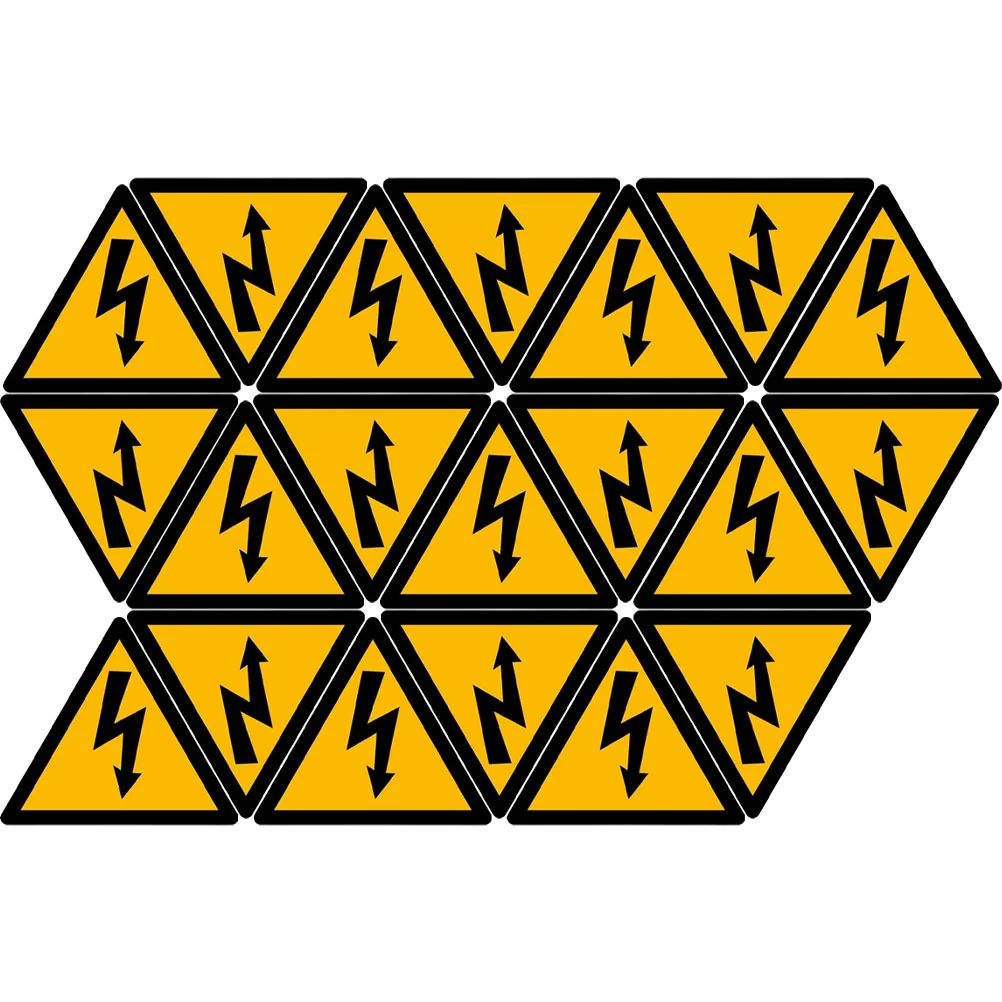 

20 Sheets Caution High Voltage Stickers Electric Fence Sign Shocks Warning Label Safety Electrical Panel Labels Box