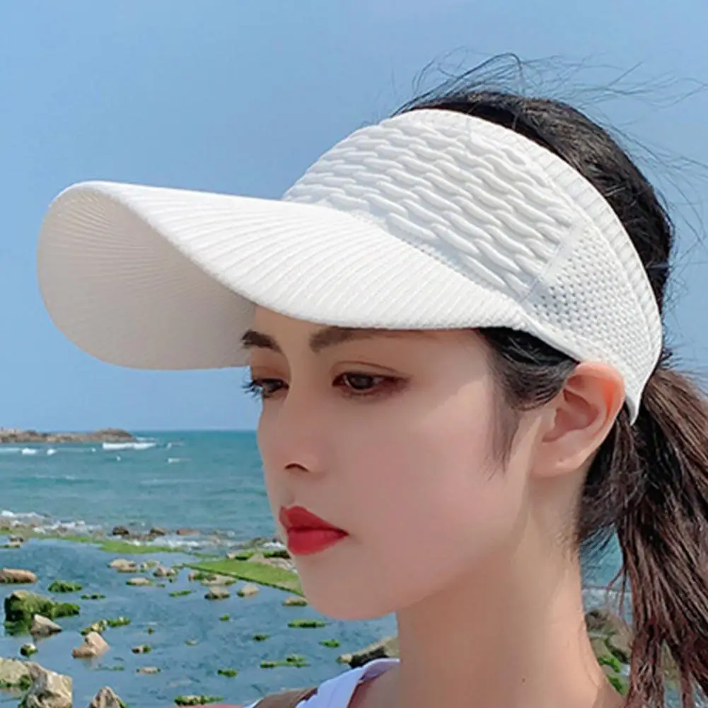 

Great Sun Caps Breathable Versatile Women Polyester Visor Caps Polyester Sunhat for Going Out