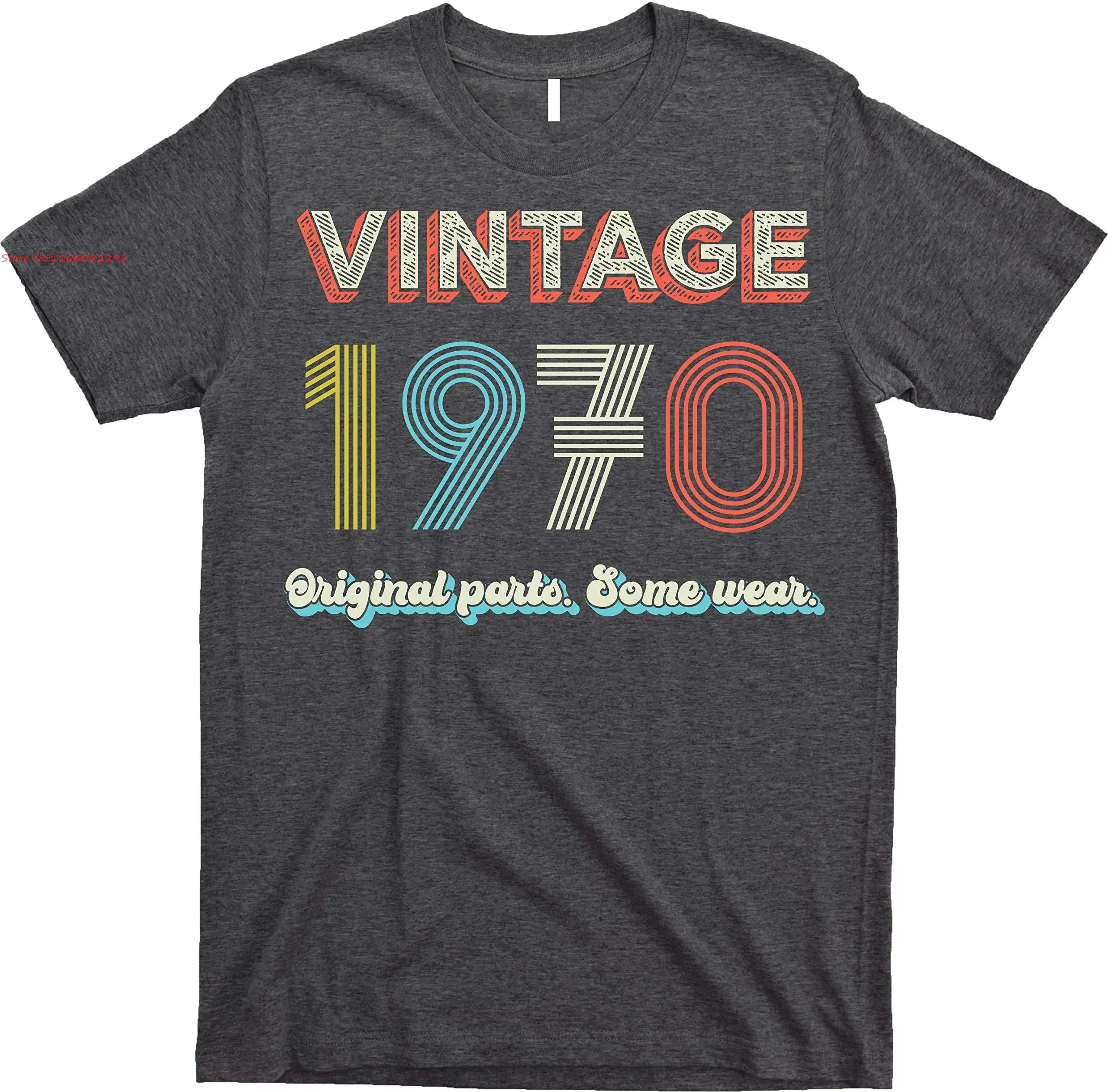 

50th Birthday 1970 1971 Various Years Vintage Original Parts Retro Fonts Shirt