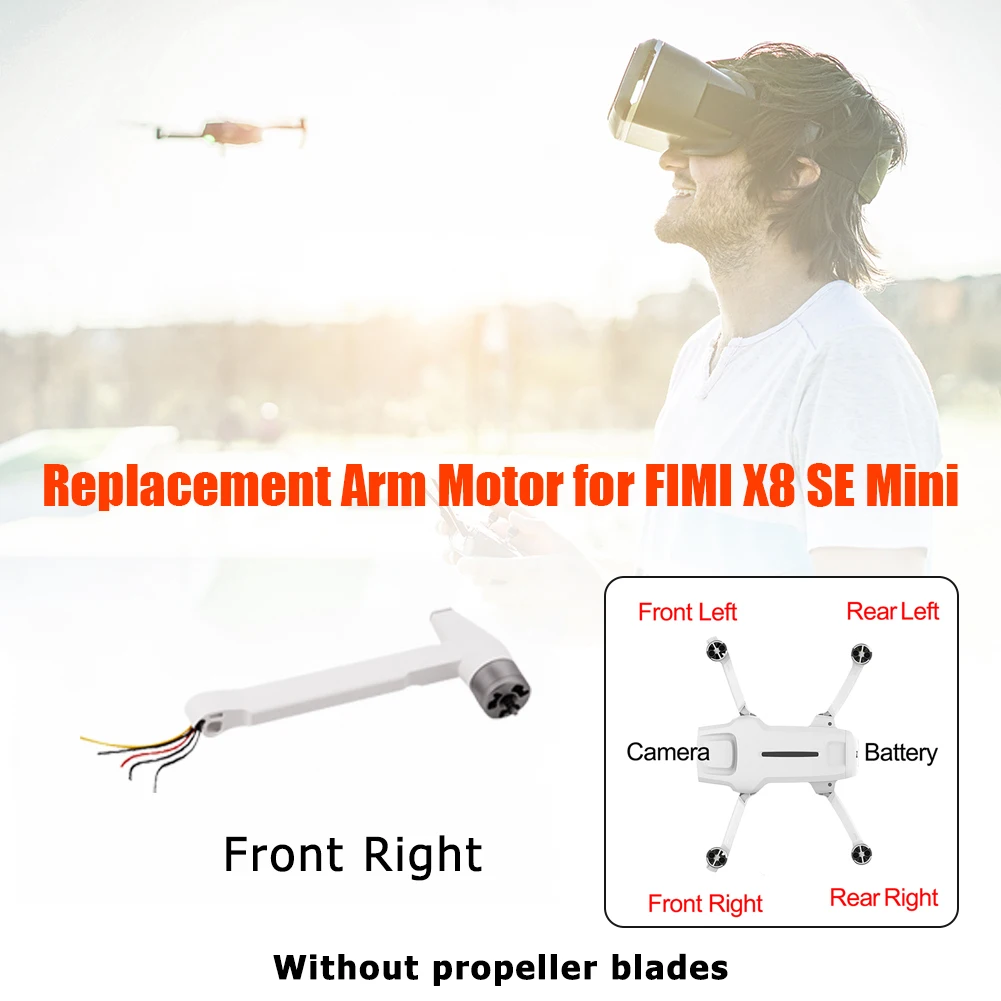 

Practical Drone Left/Right/Front/Back Spare Motor Arm for FIMI X8SE MINI2022 Replacement Products Accessories