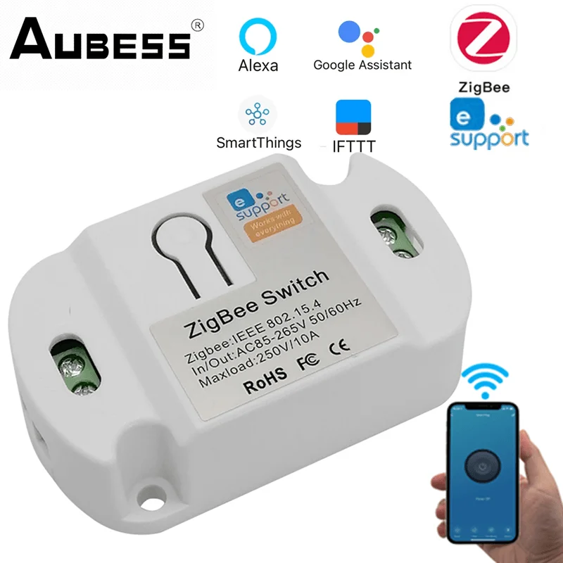 

Умный выключатель Aubess EWelink Zigbee, дистанционное управление «сделай сам», работает с приложением Alexa