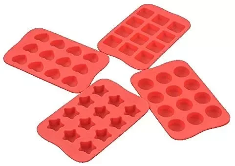 

Silicone Ice Cube Trays, Reusable Chocolate Molds Candy Molds, Silicone Baking Mold for Cake Decoration Soap Crayons