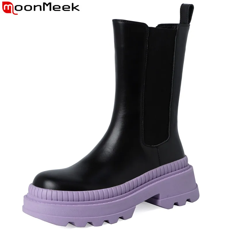 

Женские ботинки без шнуровки, из натуральной кожи