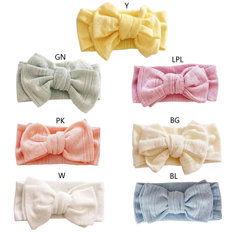 

Головная повязка для маленьких девочек, супербольшая двухслойная детская мягкая трикотажная головная повязка с бантом для новорожденных, ...