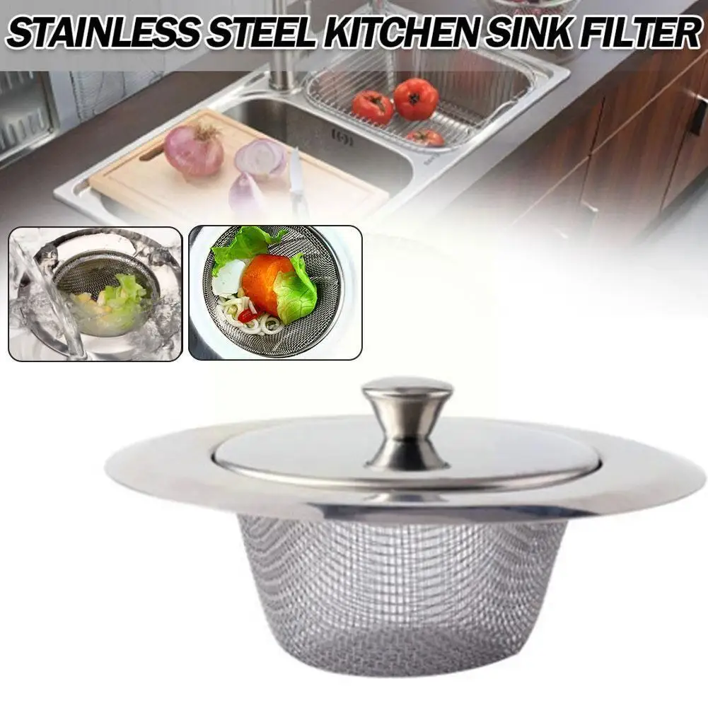 

Stainless Steel Sink Filter Waste Plug Hair Catcher with Deodorant Kitchen Drain Drains Cover Anti-clog Strainer Bathroom F U5J2