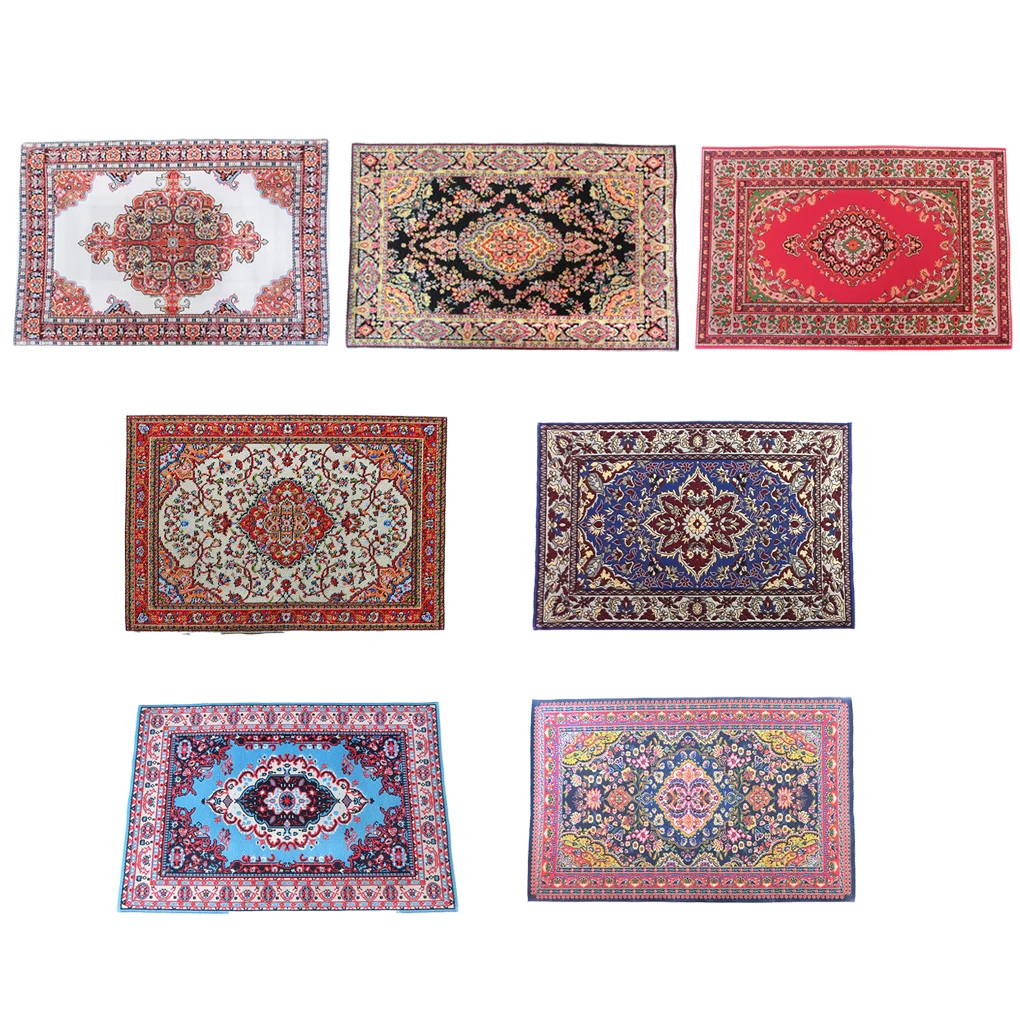 

Миниатюрный ковер, Реалистичный дизайн сцены, уникальный маленький миниатюрный домашний декоративный тканевый ковер, Декоративный Наполь...