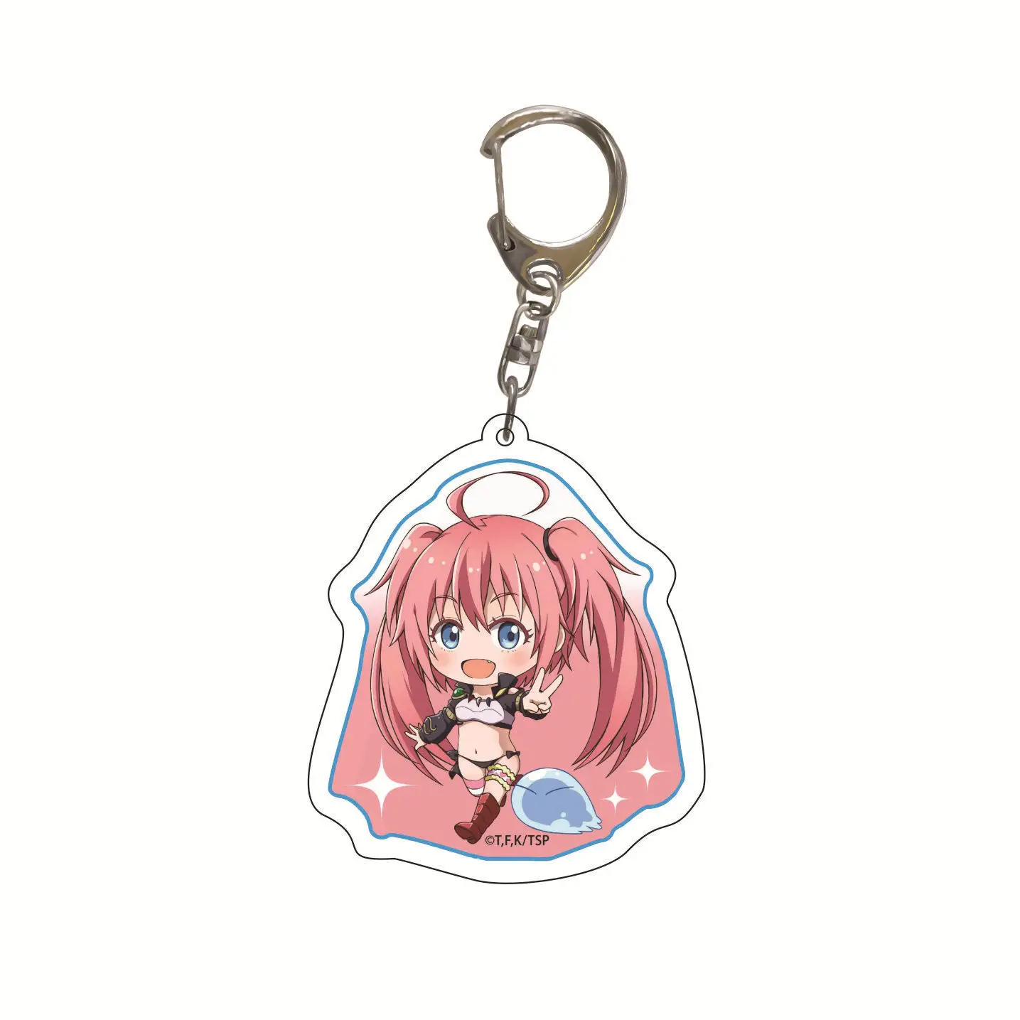 Брелок для ключей с рисунком аниме Tensei shitara Slime Datta Ken kawaii Rimuru Shizue Milim picaru Shuna Shion Ranga