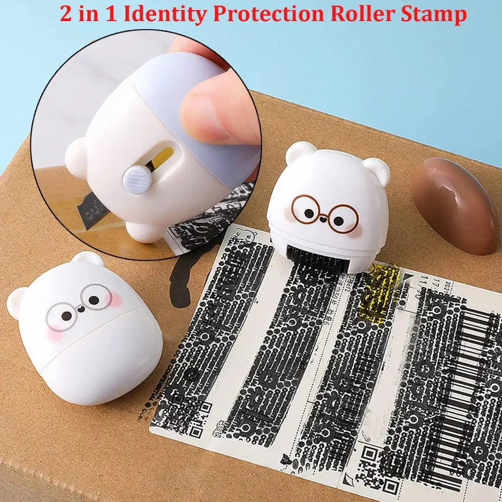 Security Erase Roller Messy Code Eliminators Self-Inking To Hide Identity Information Data Guard Privacy Protection Roller Stamp