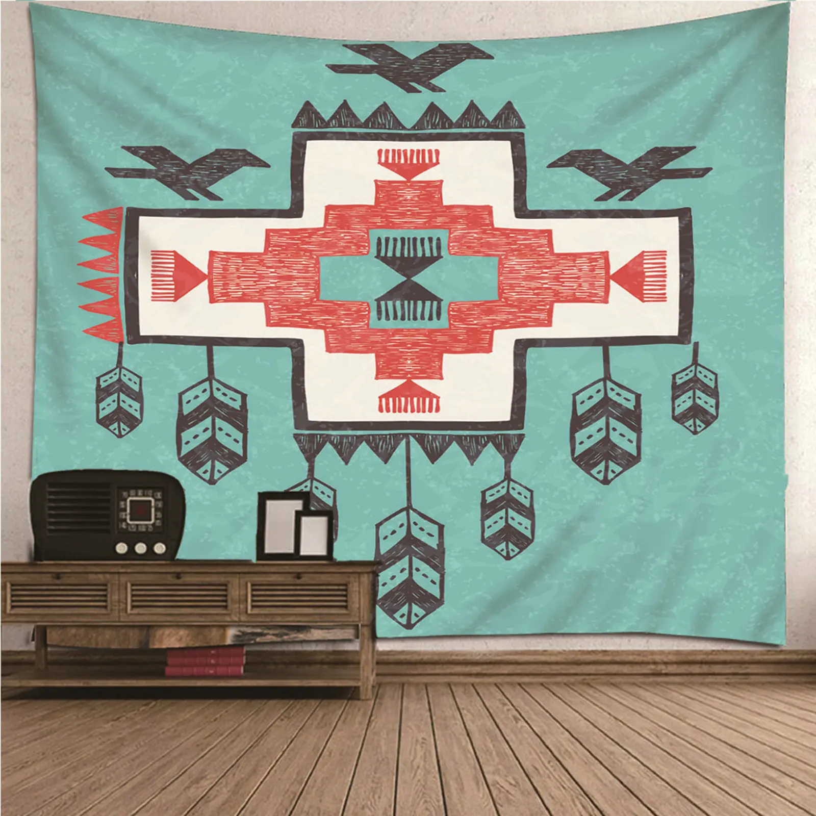 

Hang Wall Decor Wall Hanging Living Room Cross Patten Wall Hanging Blanket Dorm Art Decor Covering