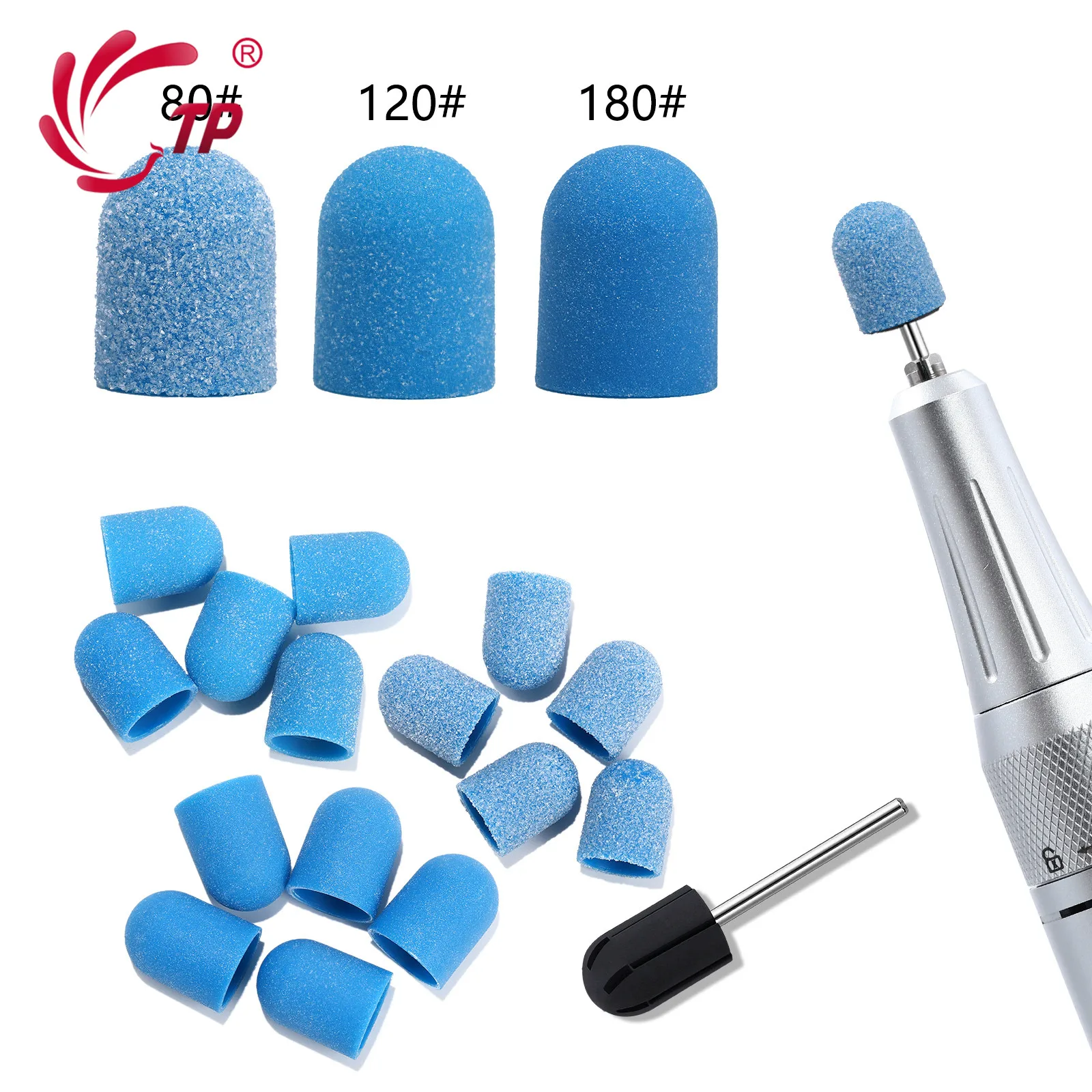 80# 120# 180# Electric Nail Machine Nail Drill Bits Nail Art Sanding Bands UV Gel Acrylic Polish Remover For Nail Accessory Tool