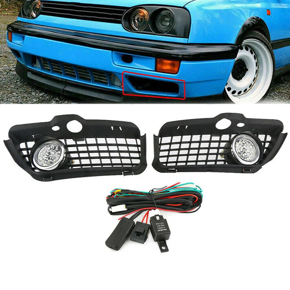 1 пара передний бампер для автомобилей VW Golf Jetta MK3 Cabrio 1993-1998