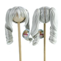 doll hair wig silver double ponytail high temperature silk 13 doll wig for bjd sdsmart dollmsdminifeeyosd doll accessories