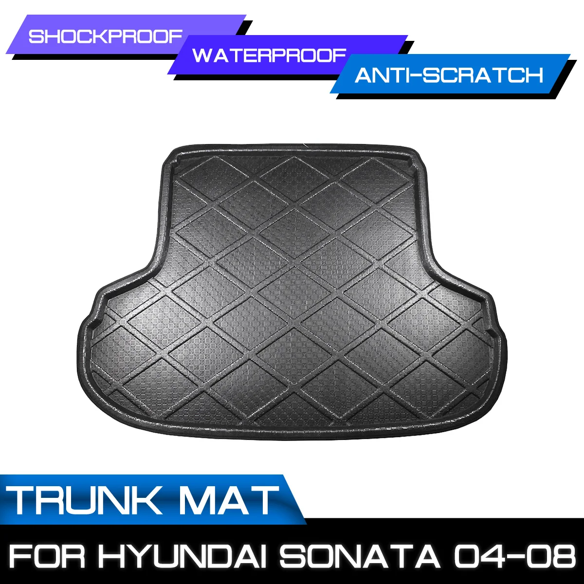 

Car Rear Trunk Boot Mat Waterproof Floor Mats Carpet Anti Mud Tray Cargo Liner For Hyundai Sonata 2004 2005 2006 2007 2008