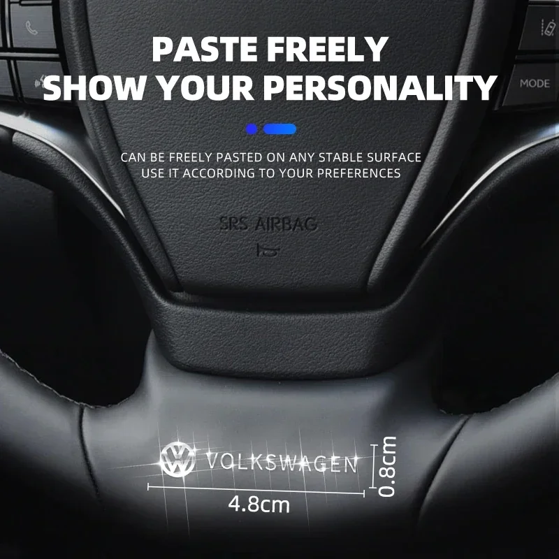 VW для Volkswagen 2/5/10 шт. автомобильные металлические наклейки эмблемы GOLF 5 Tiguan Polo Golf 6 7