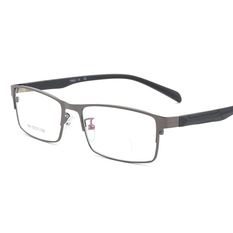 

TGCYEYO Men Alloy Glasses Frame Fashion Male Square Ultralight Eye Myopia Prescription Eyeglasses Flexible TR90 Mirror Leg 964